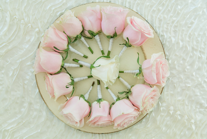 white rose boutonniere