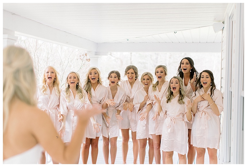 excited bridesmaids