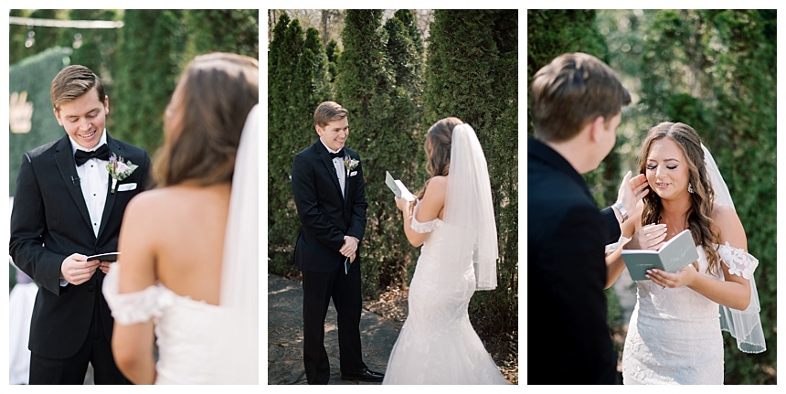reading vows privately