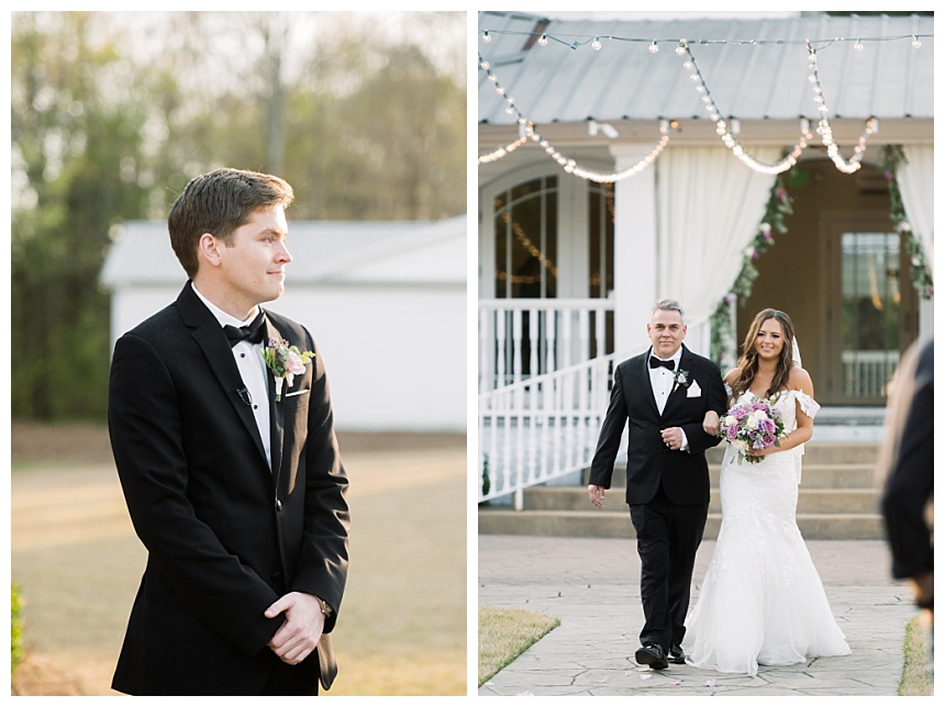 groom sees his bride