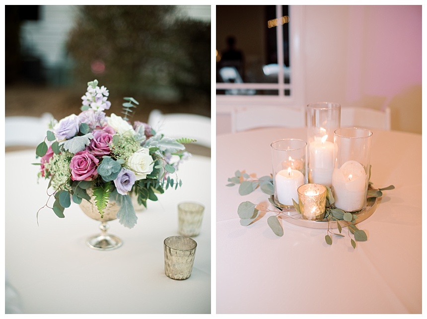 votive candles and pillars